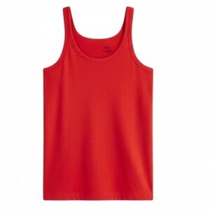 J Crew Organic Slub Scoopneck Tank Tee in Red Layer Style BQ944 Size Large